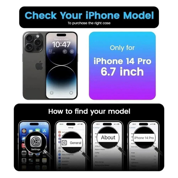 OTOFLY Designed for iPhone 14 Pro Case, Silicone Shockproof Slim Thin Phone Case - Picture 4 of 8